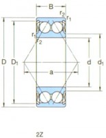 Rodamientos de bolas de contacto angular de doble hilera - Tipo de sellos
